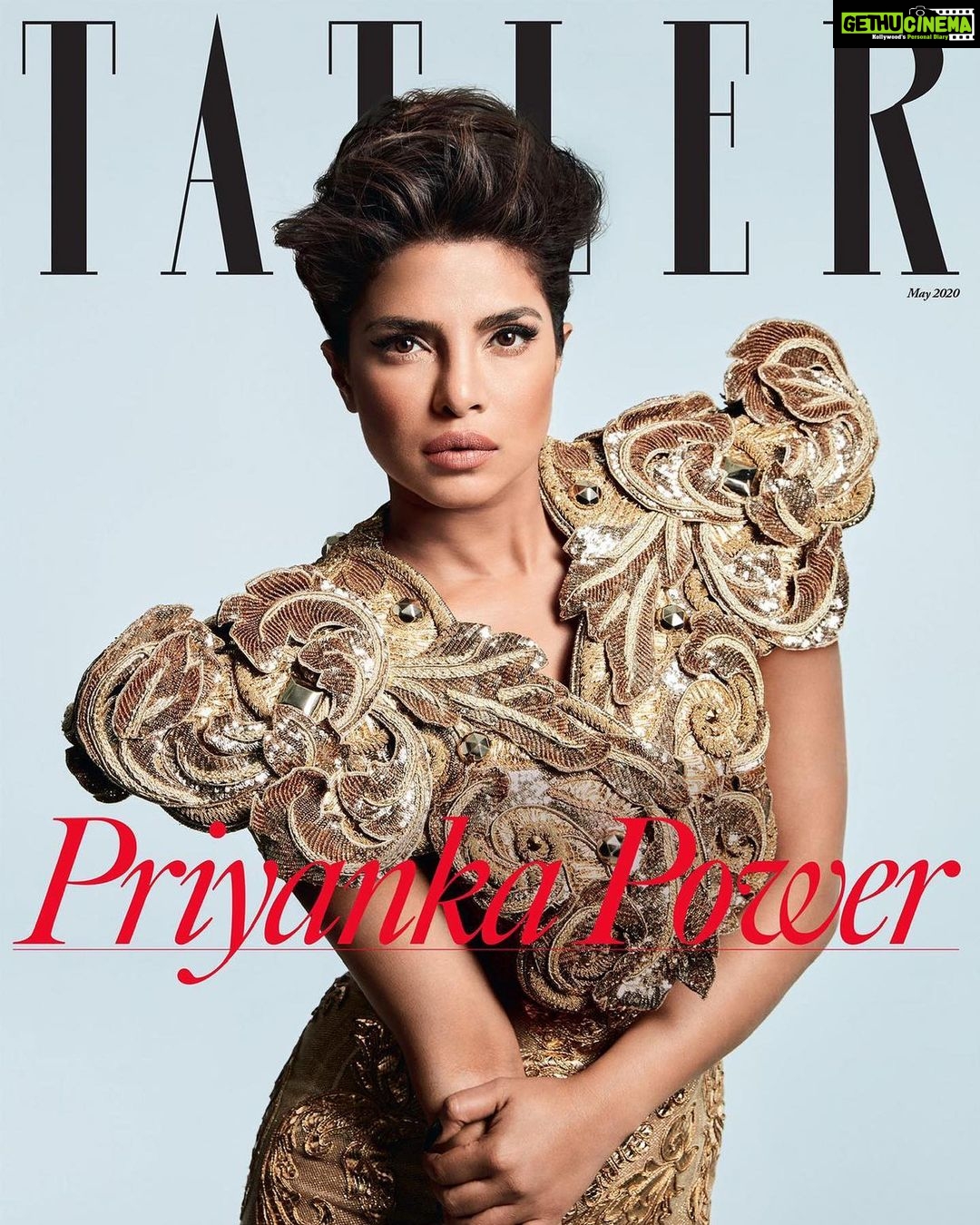 Priyanka Chopra Instagram - Before the Covid-19 crisis, I had the pleasure of shooting the May cover of @tatlermagazine. It’s a cover I wish we were launching under very different circumstances, but one I am very proud of nonetheless. The digital issue will be available now for free. ❤️ to you all. ⠀⠀⠀⠀⠀⠀⠀⠀⠀ ⠀⠀⠀⠀⠀⠀ ⠀⠀⠀⠀⠀⠀ ⠀⠀⠀⠀⠀⠀ ⠀⠀⠀⠀⠀⠀ ⠀⠀⠀⠀⠀⠀⠀⠀ @richarddennen Photographer @jackwaterlotstudio Fashion director: @sophiepera Make up: @fulviafarolfi Hair: @petergrayhair Creative director: @tom_houseofusher Creative producer @poppyromanaevans