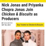 Priyanka Chopra Instagram - I’ve been an avid admirer of Broadway for as long as I can remember, and the magic that you can only get from a live production has excited me all my life. To be part of the “back of house” of a production like this is a dream come true, and the cherry on top for me is being able to do this with my husband. @nickjonas has been heavily involved in Broadway since he was 7 (it kick started his career), so following his lead on this has been an amazing experience. We could not be more proud to join the producing team for Broadway’s newest show, Chicken & Biscuits. @chickenandbiscuitsbway! It is a feel-good comedy that will feed your soul! Nick also recently had the chance to spend time with the incredible cast and crew (jealous!) - swipe. :) I can’t wait for you to experience this heart-warming ensemble. I hope you’re hungry… ￼ Playwright: @chocolatehipster Director: @zhailon Cast: @thenormlewis @michaelurielikesit @cleoking5404 @alanaraquelbowers @ebonym_o @aignermizzelle @itsdevererogers @natashayvettewilliams Playbill Writer: @danmeyer2010
