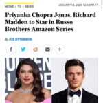 Priyanka Chopra Instagram - Cannot wait to work alongside the super talented @maddenrichard and incredible @therussobrothers on this new series. Get ready! CITADEL will be a multi-layered global franchise with interconnected local language productions from India, Italy and Mexico. It will truly be global content. More details soon. @amazonstudios @agbofilms #CITADEL