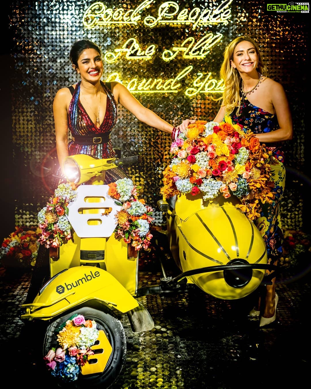 Priyanka Chopra Instagram - @whitney and I share a similar philosophy: #SistersForSisters! With Bumble launching in India, our goal is to empower women to make their own choice - whatever that may be - free of judgement, free of opinions. It is also to provide a safe space for boss ladies globally to explore limitless possibilities. Be it love, friendship or business - women stand equal and Bumble plays inspiration purely on the basis of what it represents. Welcome to India, @bumble! It's going to be an exciting one :) @bumble_india