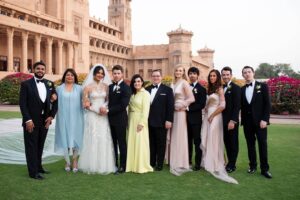 Priyanka Chopra Instagram - This is us. My family...
Everyone in head to toe @ralphlauren - thank you, we love you!! The most gorgeous jewels 💎 by @chopard

And...thank you @sabyasachiofficial for creating my epic Indian lehenga and stunning jewelry. @abujanisandeepkhosla thank you for designing the most memorable settings for all our ceremonies ♥️