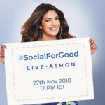 Priyanka Chopra Instagram - Over the past few years, I've personally experienced the power of social media globally towards causes that I hold dear to my heart. SO Here I am...announcing my partnership with Facebook for #SocialForGood Live-Athon to bring awareness to causes that matter, celebrate some real-life stories and also inspire people to do their bit for the community. Lots more announcements and updates coming up!! @facebook @instagram