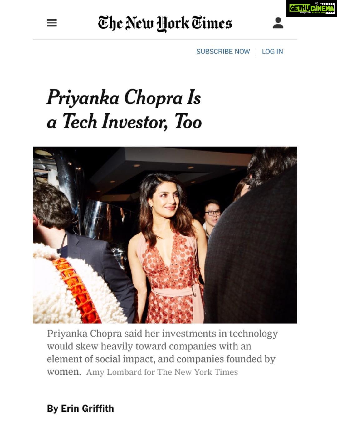 Priyanka Chopra Instagram - A new chapter for me! I am so excited to partner with @bumble and @holbertonschool as an investor. I’m honored to join two companies that strive to expand gender diversity in the tech space, and make a social impact for the greater good... let’s do this!!