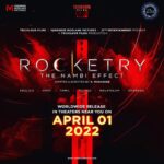 R. Madhavan Instagram – We are elated to inform you that the much-awaited Rocketry: The Nambi Effect will be released worldwide in theaters on 1st April 2022.

We have made this movie with a lot of love and dedication and are grateful for all the support that you have shown us so far. @tricolourfilms @vijaymoolan @27invest 

– Team Rocketry.  https://youtu.be/E3s-w-G4R_w.