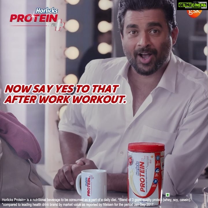 R. Madhavan Instagram - I don’t let my work get in the way of my desire to be better every day. Choose the #betterprotein to power your after-work workout. @HorlicksProteinPlus with the triple protein blend of whey, soy and casein supports my strength and gives me energy to be a better version of myself, every day. #BetterProtein for a #BetterYou.