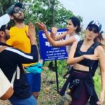 Raai Laxmi Instagram - This is how we wished our very own dear @karanvgrover on his bday 😂 Pyar wala thappad ☺️🌹 happy bday handsome have a blast !!! 🥰😘❤️🌹 @sonnalliseygall @rohan_gandotra #bdaycelebrations #trekking