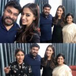Raai Laxmi Instagram - Another schedule wrap of #WHEREISTHEVENKATLAXMI & couldn't hv been so special & memorable being in Hyd.. #Rathalu 😁met her fav ultimate man after ages #ChiranjeeviSir &family it’s like coming bk home when I meet them😘Thank U for ur time& Surekha aunty for the best yummy food & sus for giving me amazing company 💖😍 had the most wonderful time with the family ☺️💐much much love 💖 Days like these make me so so happy & blessed ❤️