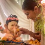 Raai Laxmi Instagram – Another one with my Chotu gannu baby 🥰😘😇 #ganpatibappamorya #JaiGanesh 🙏💖