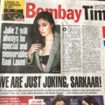 Raai Laxmi Instagram – Today’s @bombaytimes #julie2 😁#bollywood #official 🙏 24th NOV in theatres !!! 😁