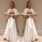 Raai Laxmi Instagram - #Julie2 trailer launch wearing this beautiful dress by @farahsanjana and jewellery by @minerali_store . Styled by @lakshmilehr and assisted by @shikha298 Hair by @roshanbanker Makeup by @pravinbanker