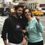 Raai Laxmi Instagram – Candid pic with this Maddu 😉 #posers #besties couple act 😀 #newyorklife