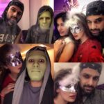 Raai Laxmi Instagram – Halloween night with these real Halloween’s 👹☠️💀👹👽☠️💀
#bestiess #halloweenbash #fun #party #celebration #music #dance great fun 😘