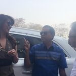 Raai Laxmi Instagram – The 2 chatter box on the set my cameraman n the director #julie2 😜