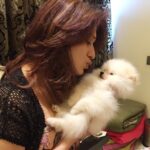 Raai Laxmi Instagram – My naughty #Miu  it’s her nap time but she’s wants to play 😀💃😁😘