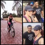 Raai Laxmi Instagram - And that was a great start to the day early morning #cycling with my fitness trainer #abhishek #longride nothing like outdoor workouts #aim #achieve #fitness 🚵🏼🚴👍