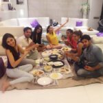 Raai Laxmi Instagram – Hungry kids #homedinning #bestiesss #celebration #laughter 😂😂😂💃🍴🍴🍴🍗🍗🍗