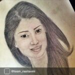 Raai Laxmi Instagram - Thanks to my fan who made this 😊🙏🏻👌🏻👌🏻👌🏻Repost from @team_raailaxmi via @igrepost_app, Good Morning Luvlies😘😍☕ Thank u @adi_haste_art for giving me this Pic 🙌 @iamraailaxmi