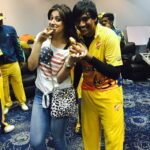 Raai Laxmi Instagram – After our win yesterday #dressingroom celebrating with some delicious sweets #donuts 😜happiness #crazyevening