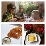 Raai Laxmi Instagram – Yummy lunch with my bestieesss ! Hogged so much in the name of #festival 🙈 delicious deserts 😍I m on seefood diet 😜n that too fat free which means Fat comes free with it 😂#foodcoma lol