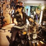 Raai Laxmi Instagram - Biker look in my next #irumbukuthirai😬