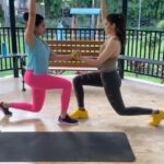 Raai Laxmi Instagram – FUN SESSION!!! functional workout with my Taurean partner 💪🥰🏋️‍♀️🏋️‍♀️ @sonnalliseygall 💖 
 #OutDoorWorkout #fitnessgoals #besties #girlchallenge #powergirls 💕