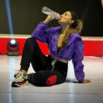 Raai Laxmi Instagram - Final stage rehearsals but let me hydrate myself first 🥤🥤🥤💜💜💜 #candid #stageshow #event #seeyouallsoon 💃🏻 #dancetillyoudrop 💃🏻