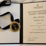 Radhika Apte Instagram – Nomination medal! Thank you @iemmys ! Every nominee was given a medal today.. So honoured! Looking forward to the main ceremony on Monday!