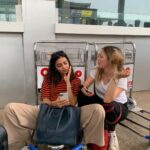 Radhika Apte Instagram – What we do at airports! With Gibourney Weaver @alyssabluett.art