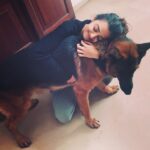 Radhika Apte Instagram - ❤️#truelove is unconditional if you can be a bully for a cuddle #dogcuddles