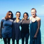 Radhika Apte Instagram - This trip to the beautiful @summer.island.maldives was made special by these ladies. @anuahsa heading the policy making of Maldives @raajethere heading the marketing of one of the leading groups and @marishareef who is the general manager of the island and single handedly manages a staff of over 250 being one of the only 3 women employees there. You have a heart of gold. Thank you for the hospitality. Here is to a long friendship 🍻