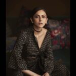 Rakul Preet Singh Instagram - Be your own boss 😎 Editor: @missmuttoo Photographer: @arjun.mark Fashion Editor: @krishnahasleft Cover Design and Art Direction: @bendivishan Outfit: Black Geometric Print Shirt With Bottoms Co-ord Set By @aarkeritukumar. Material: Cotton Slub Earrings: @outhousejewellery Cushions and Throws: @goodearthindia Hairstylist: @aliyashaik28 Make Up Artist: @im__sal Fashion Assistant: Sanket Sawant PR: @chadhameghna