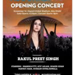 Rakul Preet Singh Instagram - Salaam UAE! Excited to perform at the Abu Dhabi T10 opening concert along with a galaxy of South Asian stars on the 14th November 2019 at the Zayed Cricket Stadium, Abu Dhabi. To watch us live book your tickets now on ae.BookMyshow.com. Looking forward to see you there! @abudhabicricket @t10league @bookmyshow_uae #InAbuDhabi