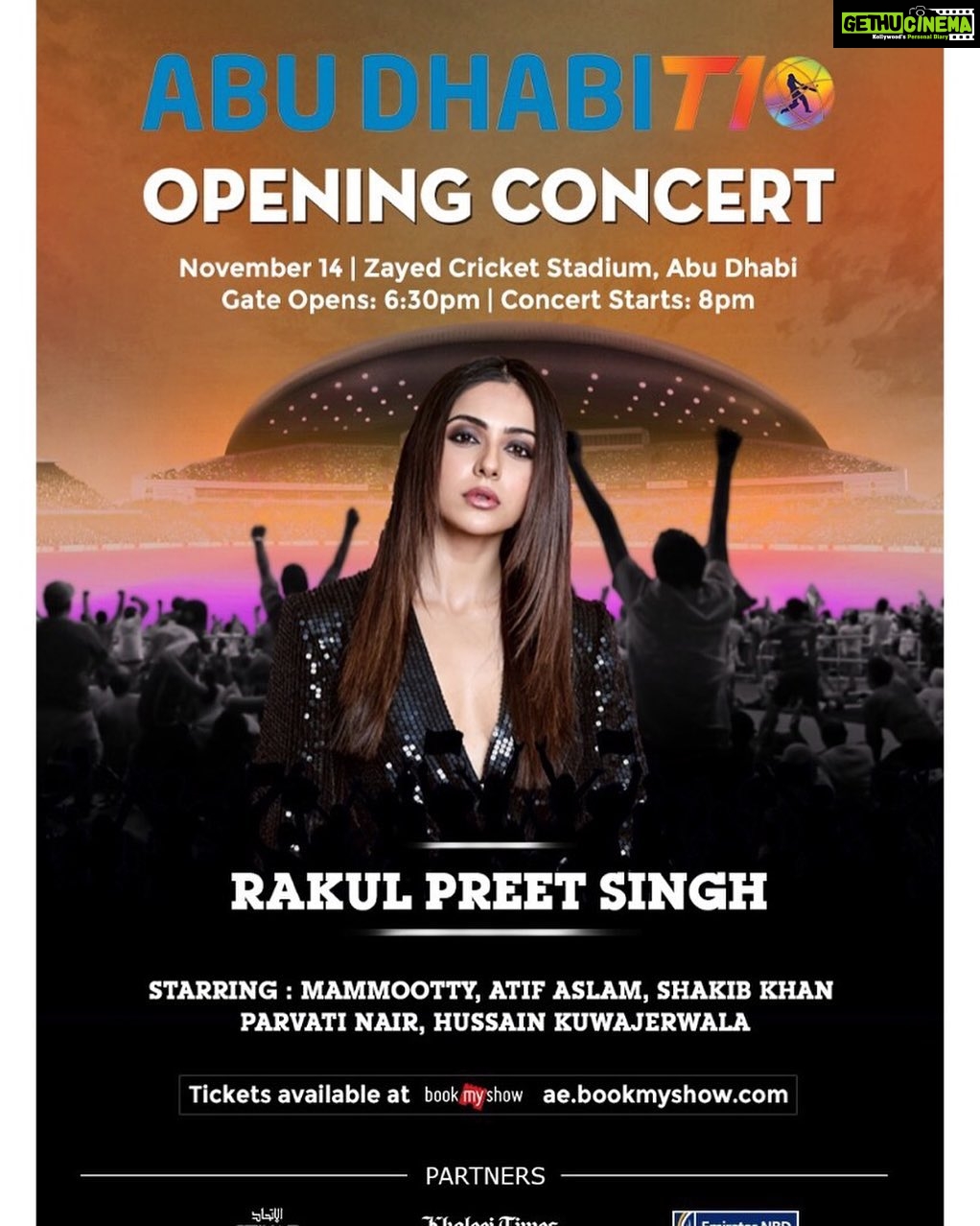 Rakul Preet Singh Instagram Salaam Uae Excited To Perform At The Abu Dhabi T10 Opening