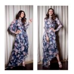 Rakul Preet Singh Instagram - It’s all about having fun with your outfit 💗 Yes outfit in @hemantandnandita for #DEV promotions Earings by @ Mirakinofficial Strappy sandals by @luluandskyofficial styled by : @neeraja.kona @d_devraj Photography @kiransaphotography
