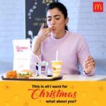 Rashmika Mandanna Instagram – It’s no secret but if I was Santa, I’d gift you all #TheRashmikaMeal for being soooo nice this year! 
Order now from @mcdonalds_india and make me a part of your celebration.

#Partnership