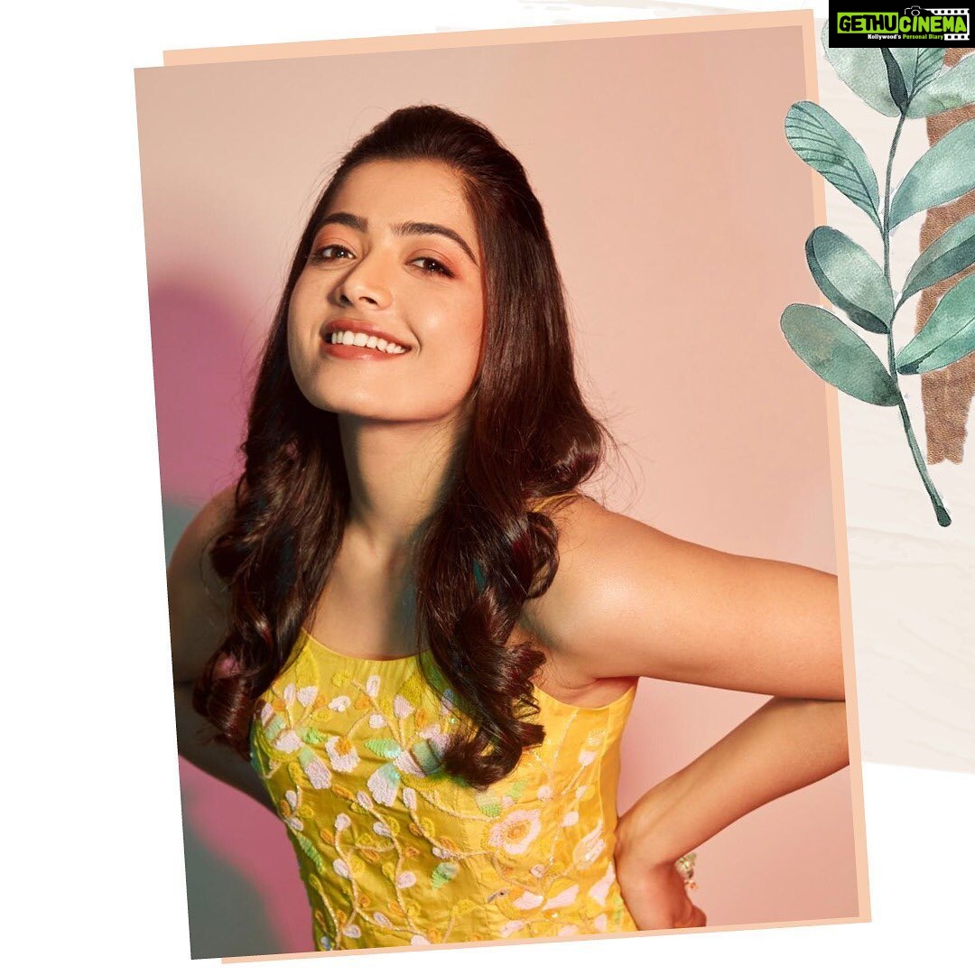 Rashmika Mandanna Instagram - Shoo away negativity with a smile and sparkling eyes!✨🧸 Styling: @geetikachadhaofficial Outfit: @bythethread_official 📸: @artem.enterprise Hair: @chakrapu.madhu Makeup: @tokala.ravi