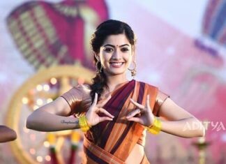 Rashmika Mandanna Instagram - I somehow like this picture from my next ❤️ #geethagovindam #inkeminkeminkemkaavaale song❤️ you guys watched it? Well if not the link is in my bio..😁 Damn😱 if I had this (not a proper dance posture)..in front of Sreeja ma’am.. she’d had given me one ‘Phat’..😂😂