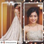 Rashmika Mandanna Instagram – About yesterday..❤️Thankyou for having me as a part of you @jiofilmfareawards ..❤️ such a lovely time time was..❤️
#Repost @shravyavarma with @get_repost
・・・
This doll , Rashmika Mandanna (@rashmika_mandanna) 
Outfit – @dollyjstudio 
Jewellery- @aquamarine_jewellery 
Photography- @chandan_venigella 
#styledbyshravyavarma