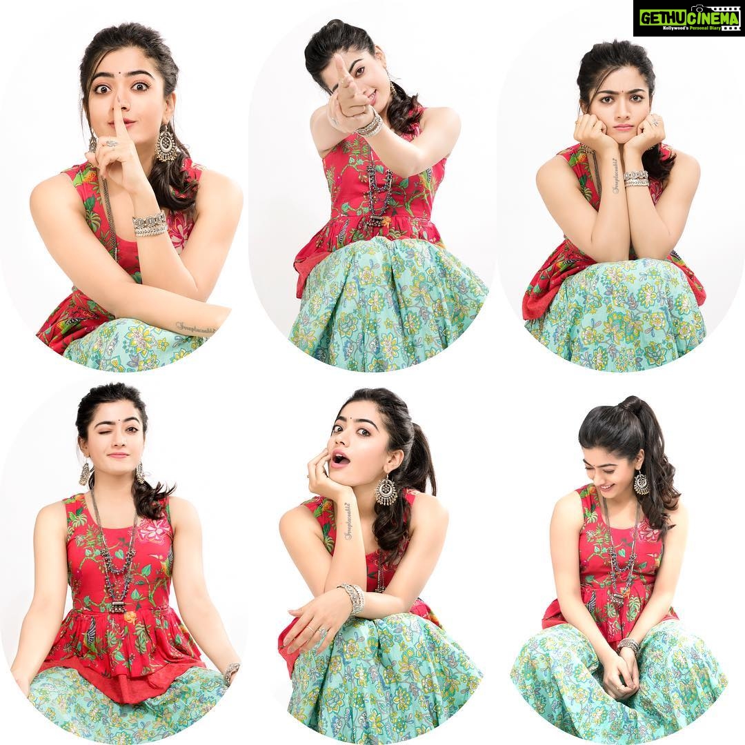 Rashmika Mandanna Instagram - My expressions when @media9manoj asks me to make different expressions during the photoshoot..😂😂 @kiranballappalli Styling by none other than @shravyavarma 😘😘❤️