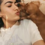 Rashmika Mandanna Instagram - When you love your lil furry friend more than yourself.. ✨ She makes me happy! 🤍