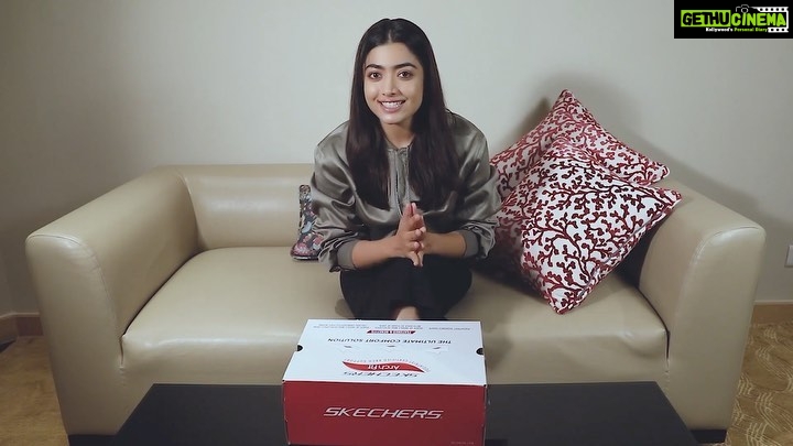 Rashmika Mandanna Instagram - In love with my new Archfit kicks from @skechersperformanceindia. They are light, comfortable, and give extra support to my feet. These new kicks are my walking buddies! #Skechersperformanceindia #ArchFit