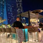 Reba Monica John Instagram - Talk about a date night with a view✨🤩 #dubai #siddharthaloungedubai #travelgram #vacaymode #blacklove #favoriteperson Siddharta Lounge Dubai