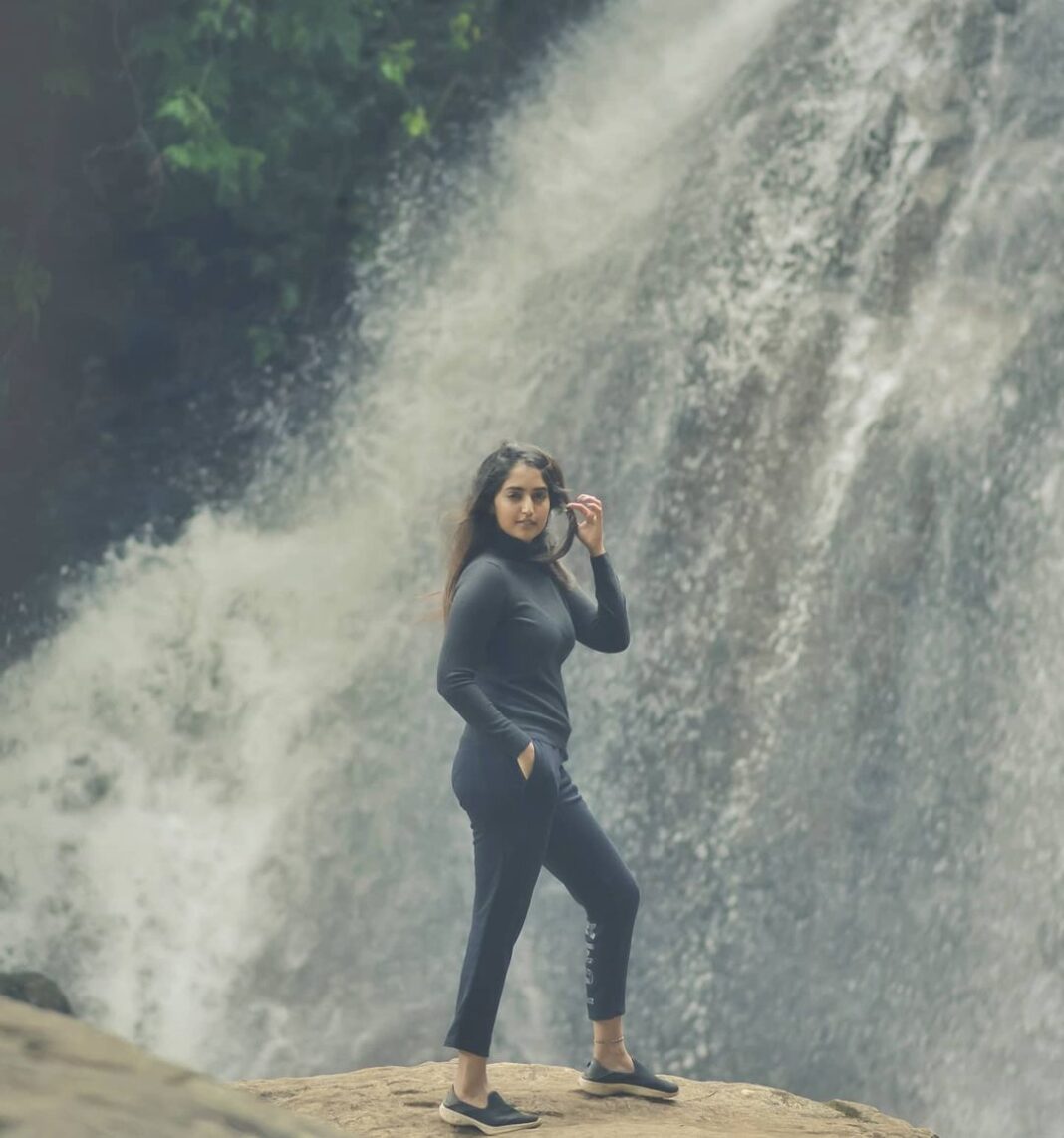 Reba Monica John Instagram - Unleash, unwind, let it flow , let it go ✨ Nothing matches the serenity of a waterfall , wouldn't you agree ? There's a healing touch... . . . P.c @avi_ology #naturephotography #natureheals #waterfalls #coorg #tranquility #peacewithin #serenity