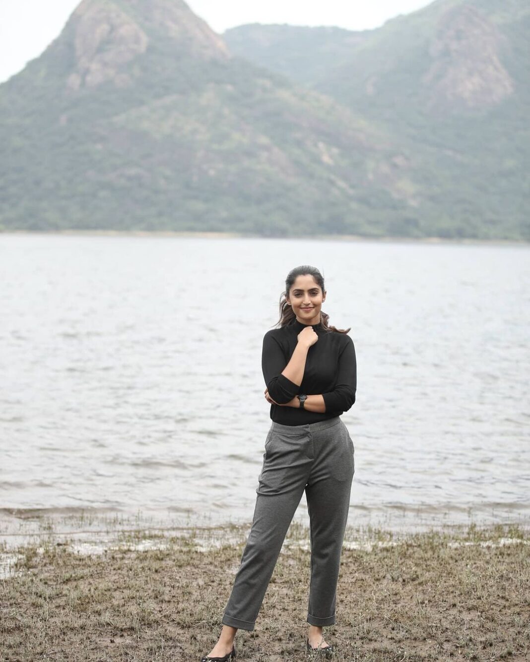 Reba Monica John Instagram - I want to take a moment and appreciate the breathtaking beauty of this place we shot at for FORENSIC. I couldn't help but embrace the serenity and imbibe the peace that lingered here. Mother nature is magnificent and you never know how she magically drowns your sorrows and fears within herself. What a wonderful world indeed! ✨ P.s the Hills overlooking the dam are the Nelliampathy hills. . . . P.c @navin_murali 📷 #shootlocation #naturelovers #beauty #letthisallbeoversoon #godsowncountry #home Pothundi Dam