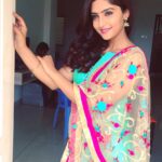 Reba Monica John Instagram – Puffy eyes and jimikki kammal.  #whileatshoot #coloursarepretty  #chennai #desiswagandall