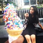 Reba Monica John Instagram - "Noooo that's mineeeee!" I don't think I've ever looked at or wanted something as much as I wanted that ice cream then! Haha my love for food never dies. Especially when it comes to desserts, ice cream tops the list! Ice cream from the ice cream van! Yummy💕 slurpp awayy 🗽💦 #newyork #icecreamlover #manhattan #foodiegram #travelgirl #bucketlist✔️