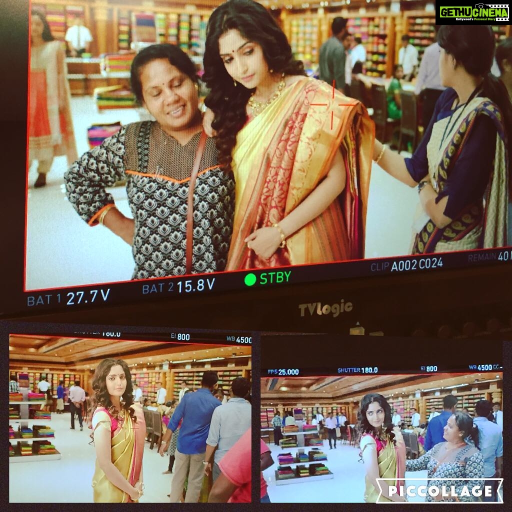 Reba Monica John Instagram - Through his eyes ✨🎥 P.s can't get enough of these silk sarees 🙊🌟 #shoot #chennaiSilks