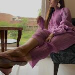 Rubina Dilaik Instagram - 👾 . . . Styled by: @ashnaamakhijani Outfit: @wanderlustbysahiba Earrings: @haus.of.sparklx Footwear: @coralhazeofficial