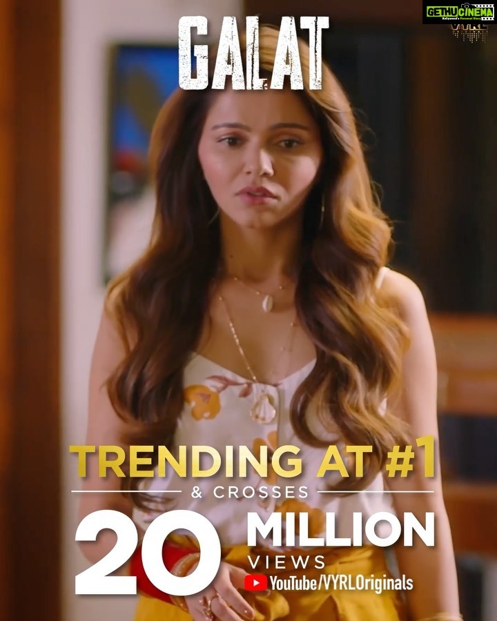 Rubina Dilaik Instagram - 20 Million + views and still trending at #1, all thanks to your love! 😍💥 Aapko sabse acha kya laga #Galat mein? ❤️ Comments mein batao! 💬 @vyrloriginals @aseeskaurmusic @parasvchhabrra @sunnyvikmusic @vikasmuzic @rajfatehpuria @tru_makers @poojasinghgujral