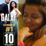 Rubina Dilaik Instagram - Over 24 hours and #GALAT is still going strong at #1 with 10 Million+ views already! Thank you for all the love. ❤️ How many times have you seen the video? Tell me in the comments below. ✨ @vyrloriginals @aseeskaurmusic @parasvchhabrra @sunnyvikmusic @vikasmuzic @rajfatehpuria @tru_makers @poojasinghgujral
